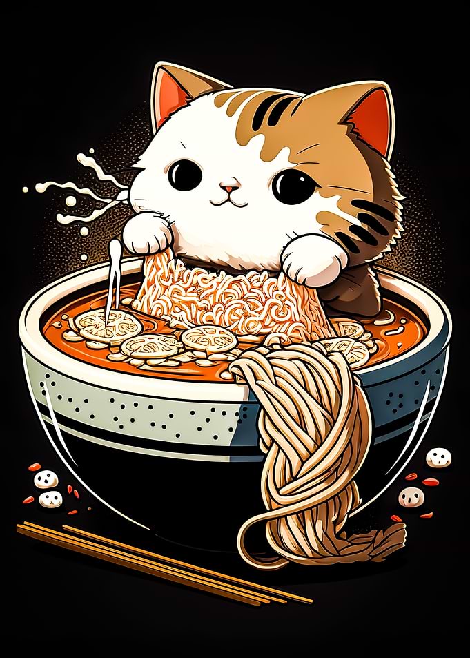 cat ramen japan