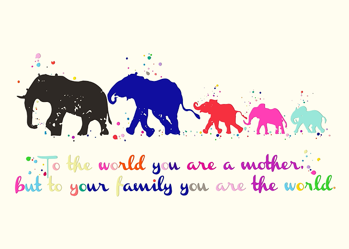 Elephant Family Mom Dad