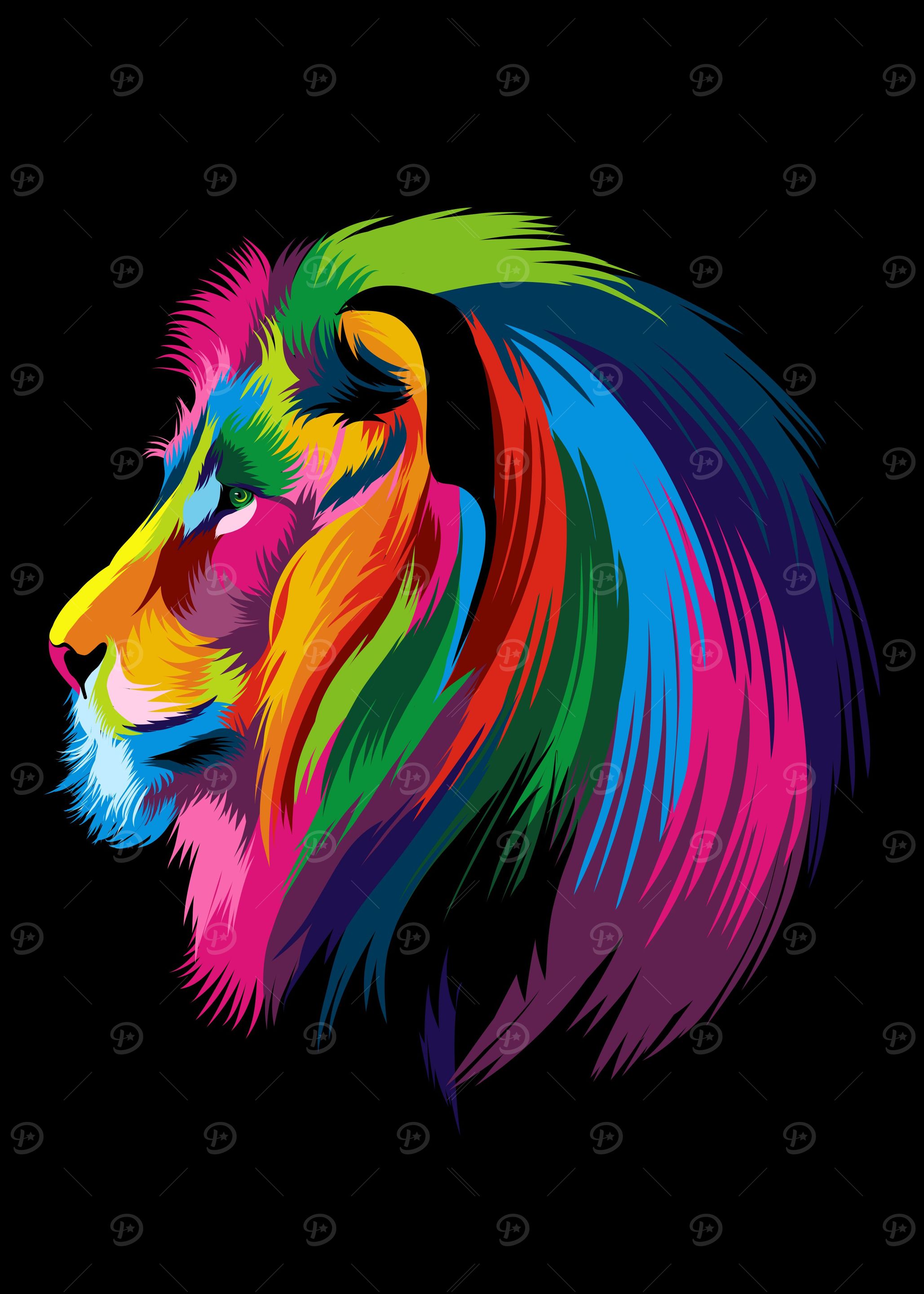 Lion head portrait