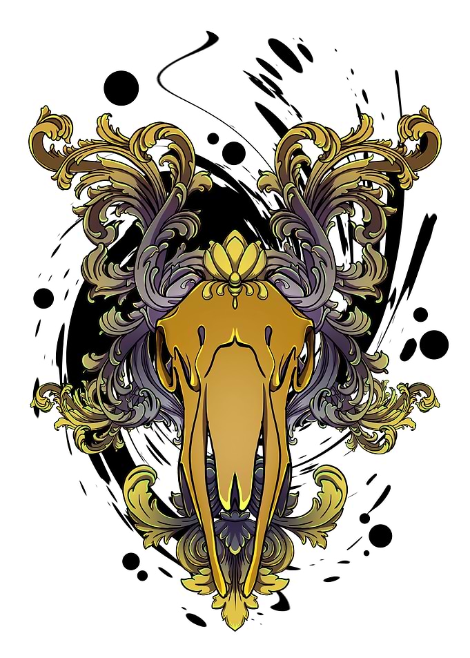 Acanthus Goat Skull