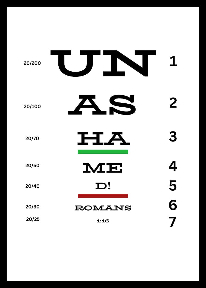 Unashamed Eye Exam