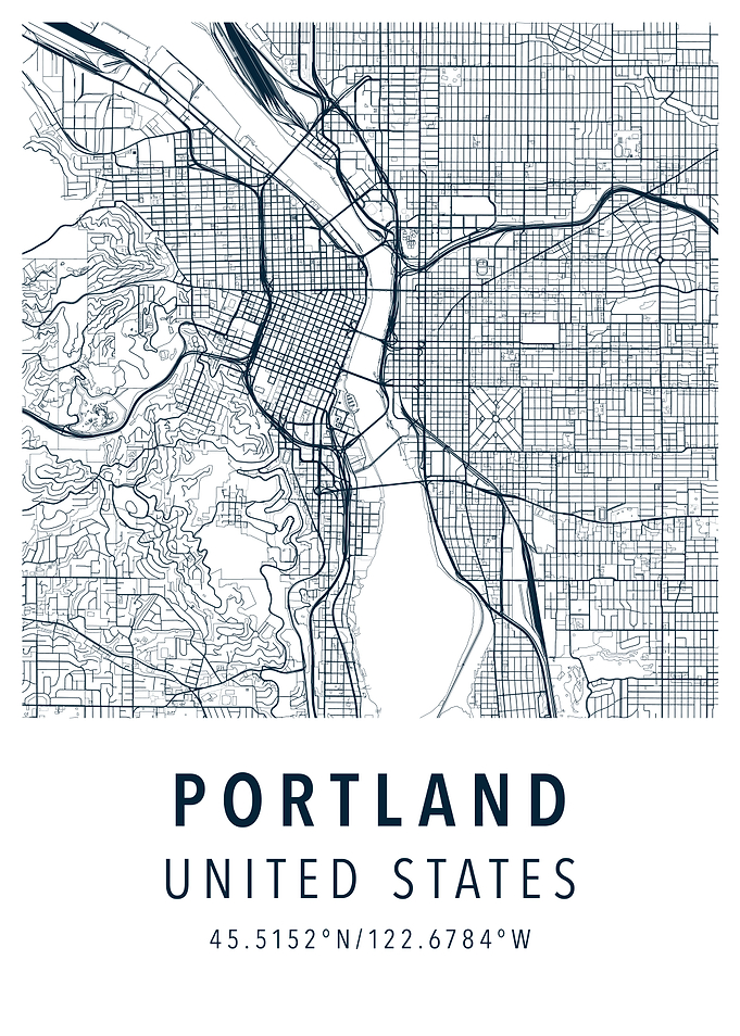 portland simple map
