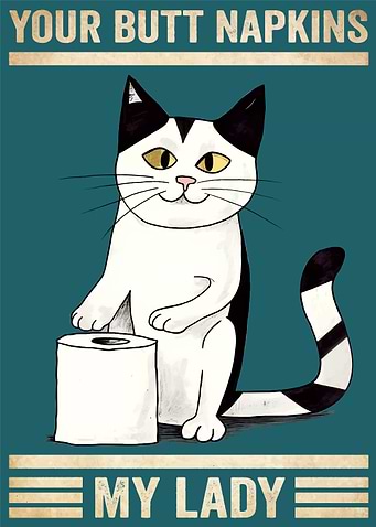 Butt Napkins Cat Toilet