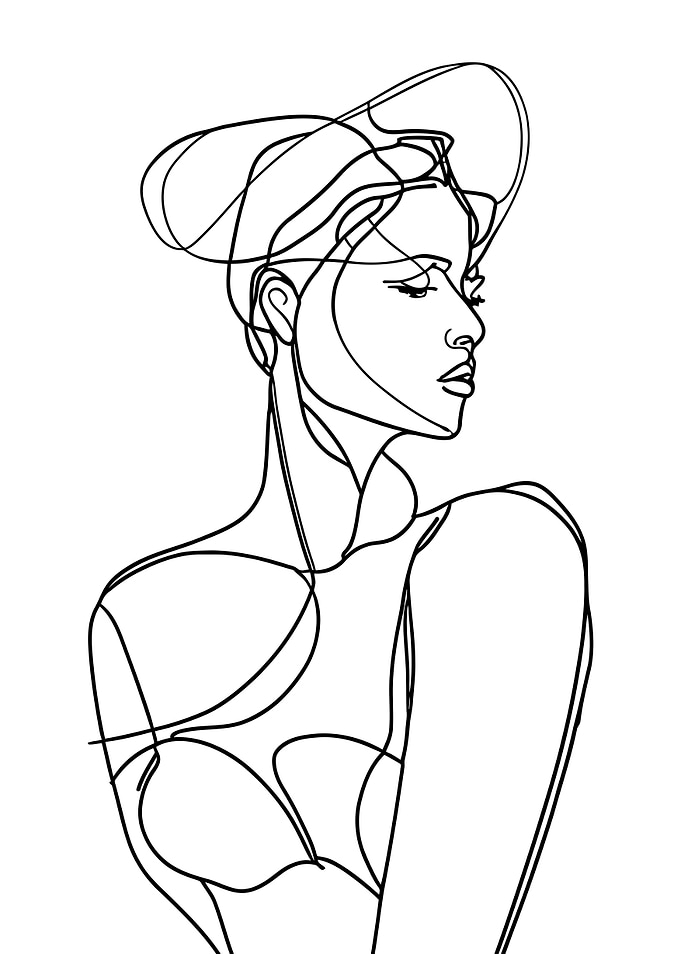 Woman Line Art