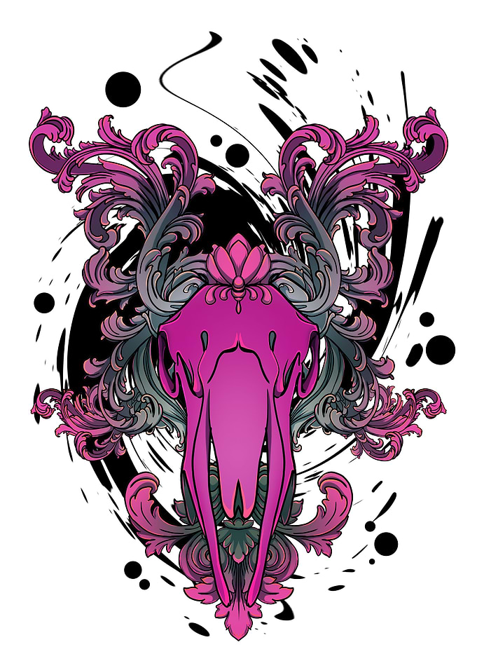 Acanthus Goat Skull