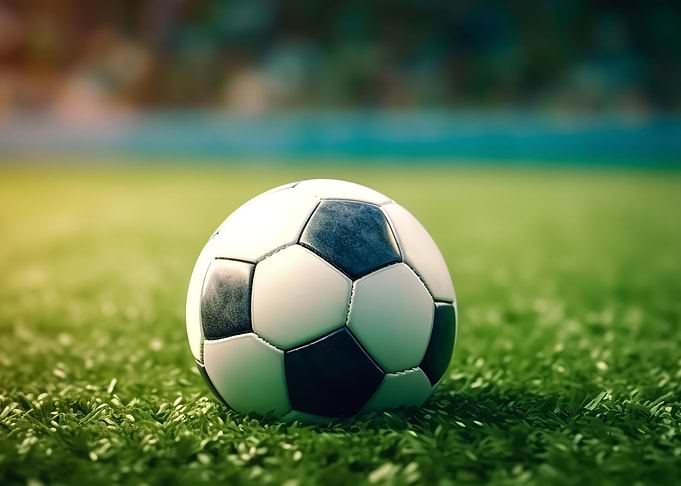 Soccer ball in grass