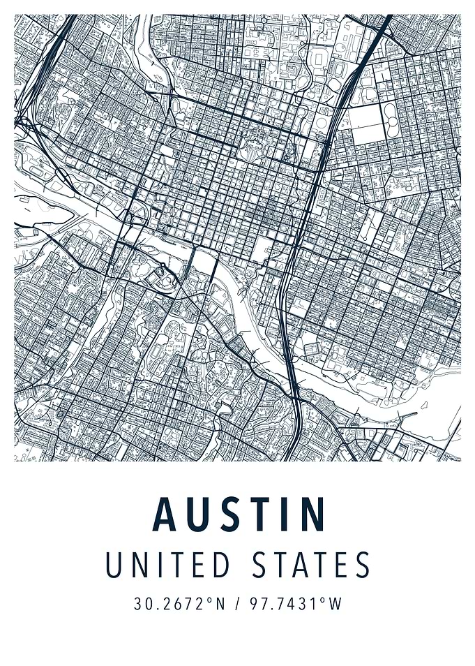 austin simple map