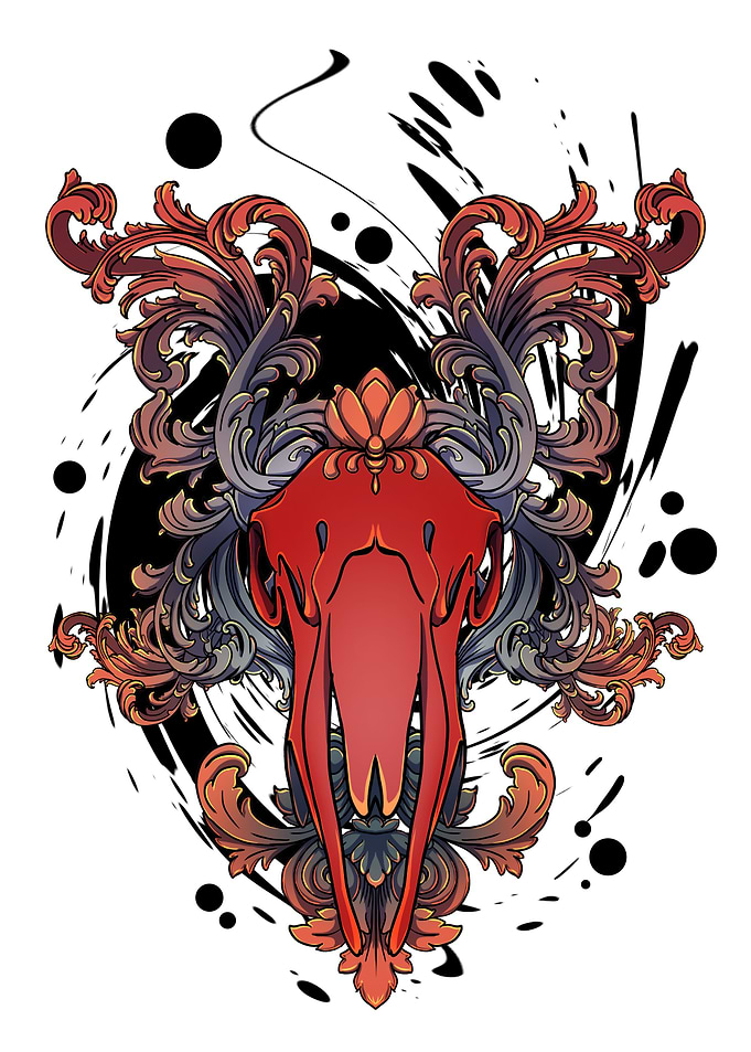 Acanthus Goat Skull