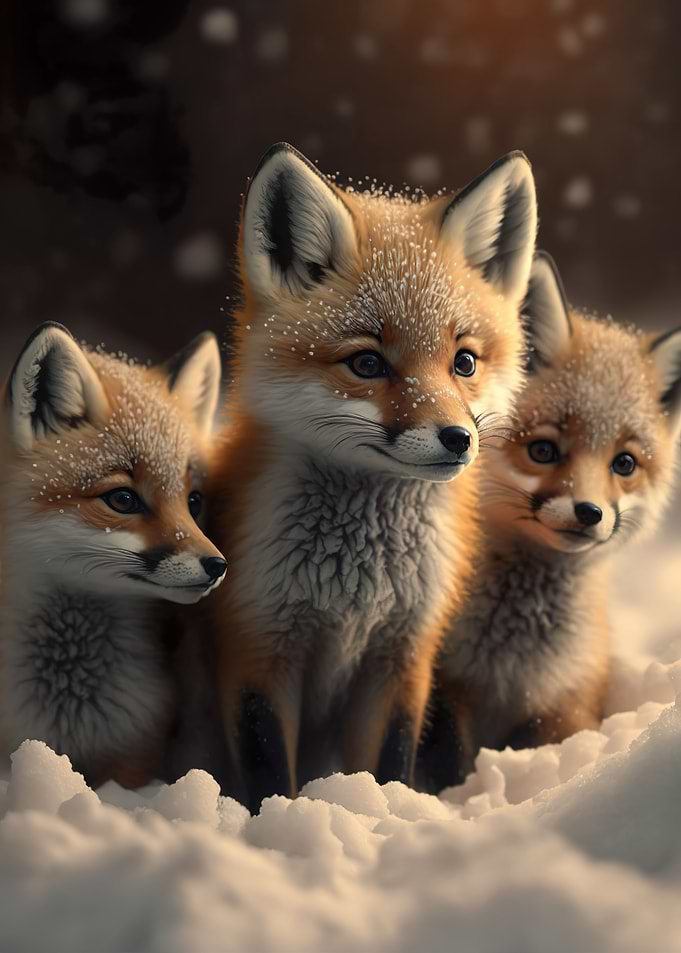 Baby Fox in snow