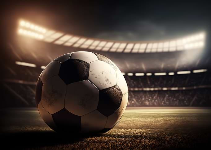 Soccer ball in grass