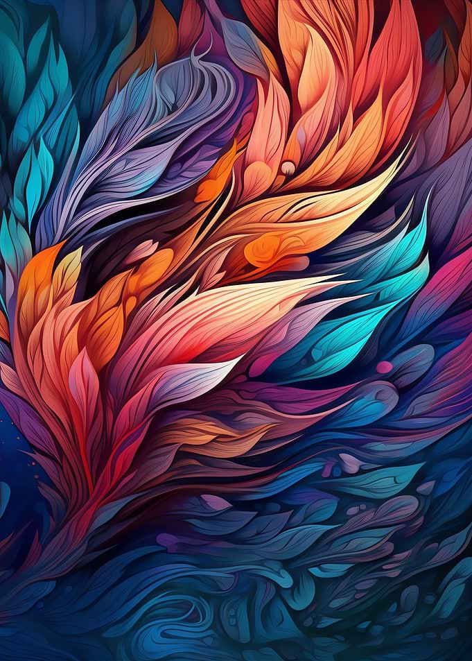 Neon Feathers