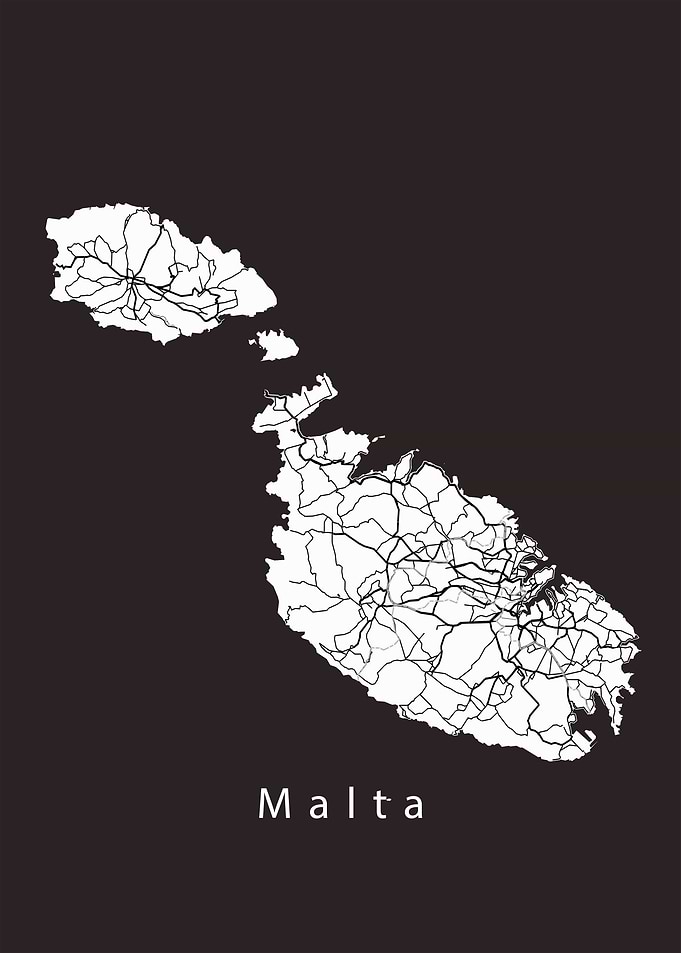 Malta Island Map