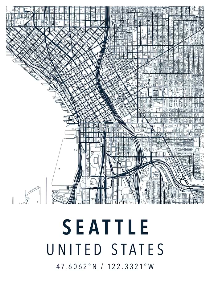 seattle simple map