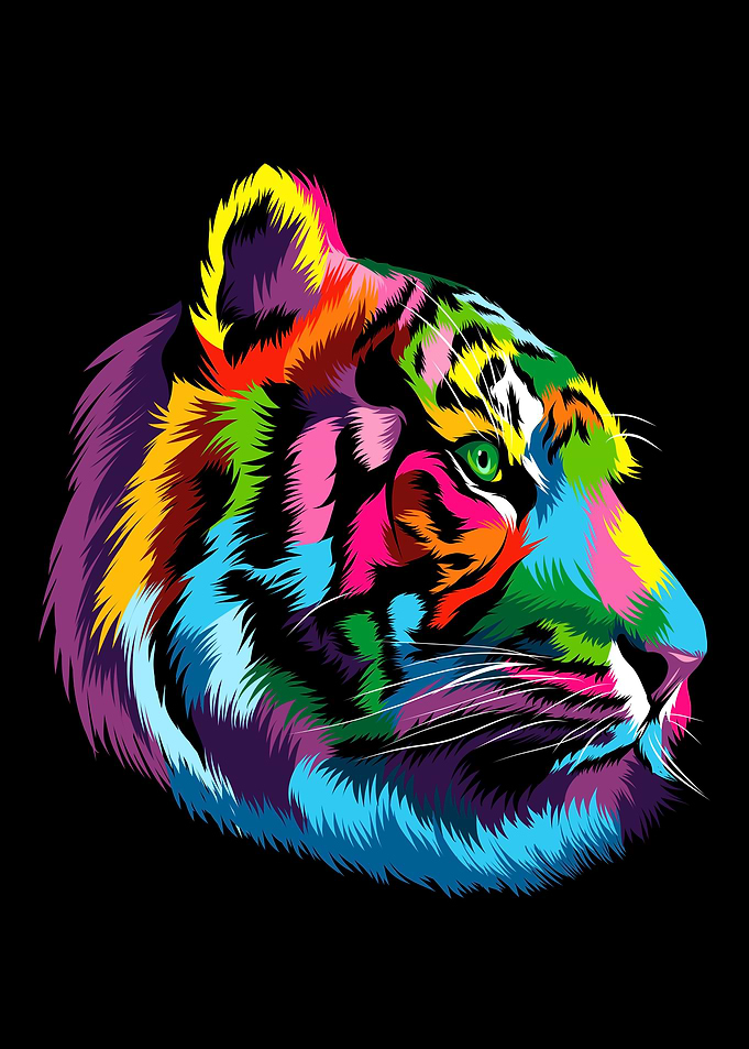 Tiger head portrait