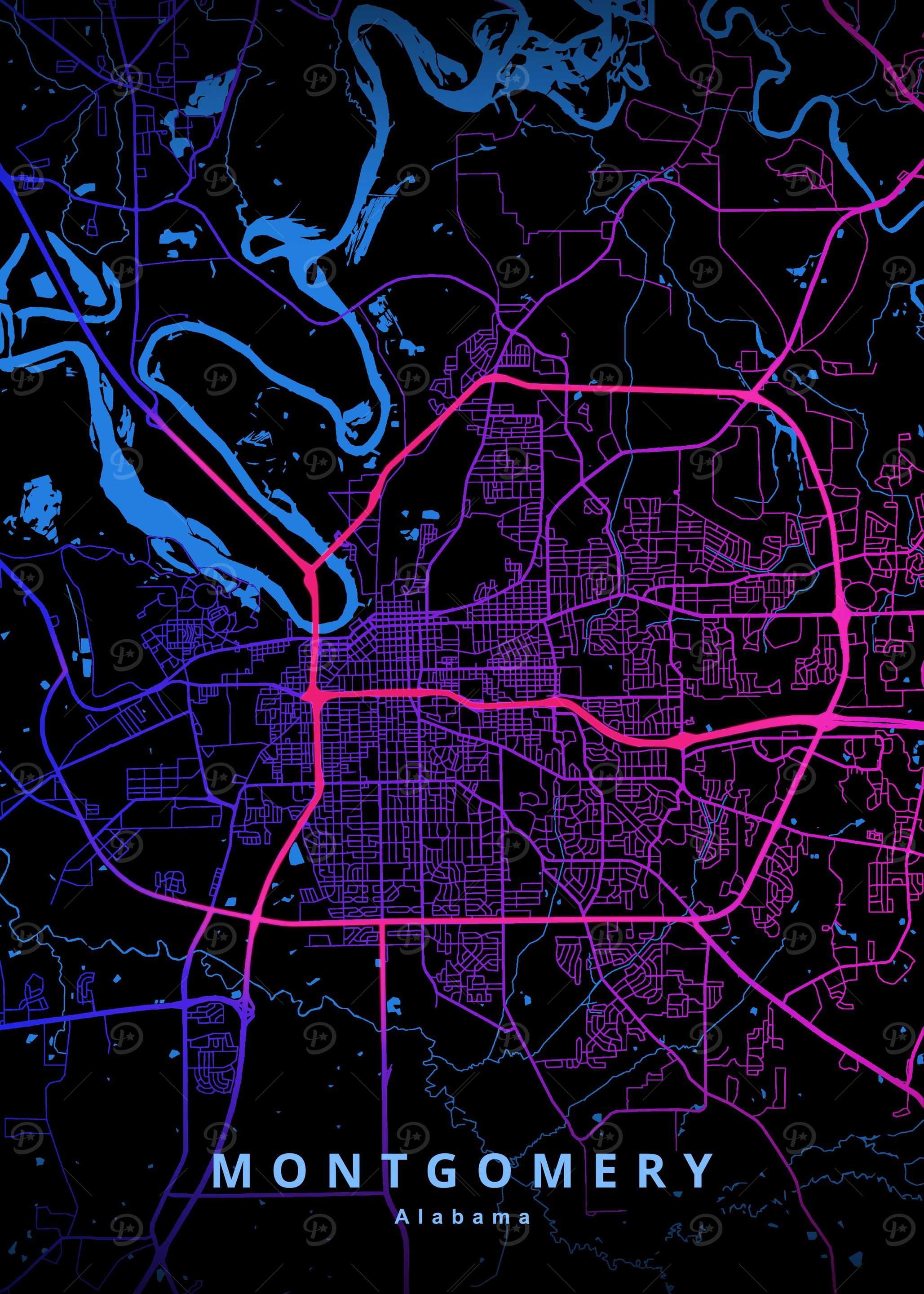 Montgomery Alabama Map