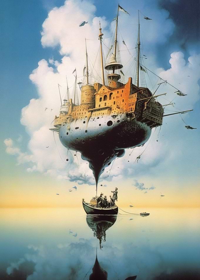 Surreal Celestial Vessel