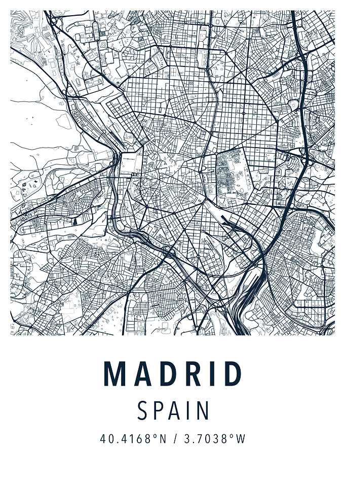 madrid simple map