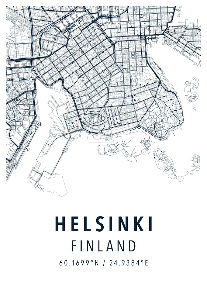 HELSINKI SIMPLE MAP