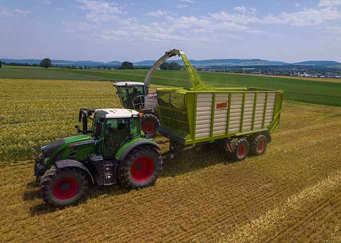 Tractor and Harvester