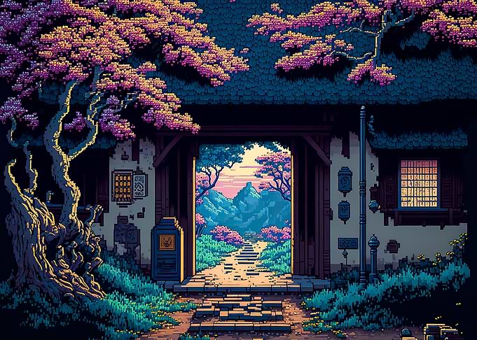japan cityscape pixel