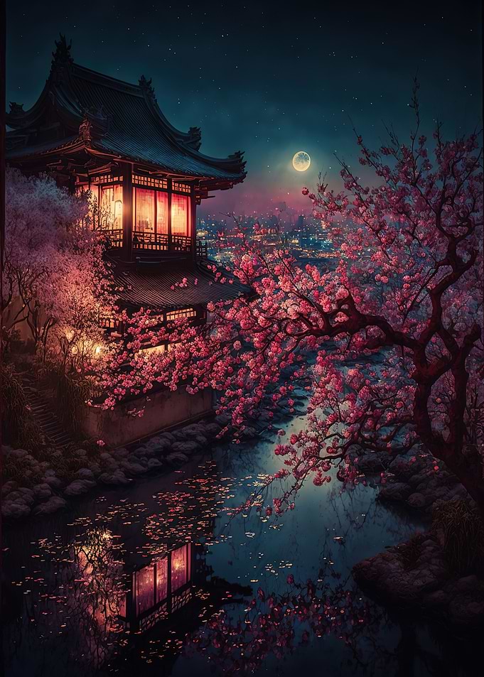 cherry blossom japan art