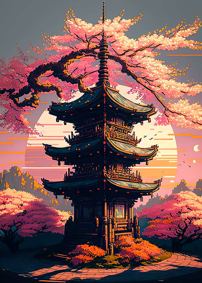 japan cityscape pixel