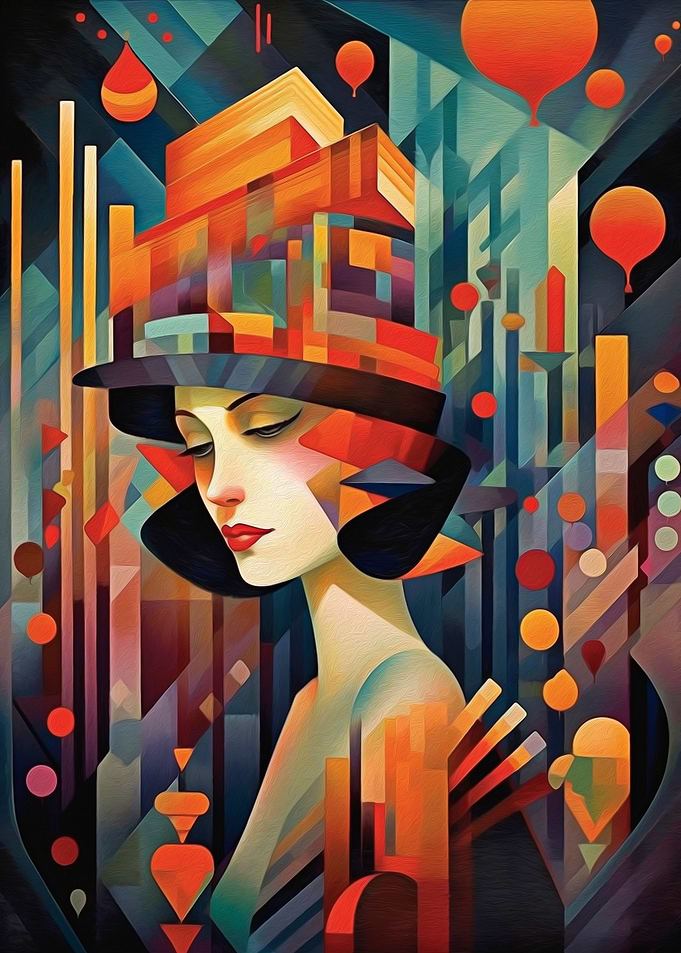 Pretty Abstract Woman Face