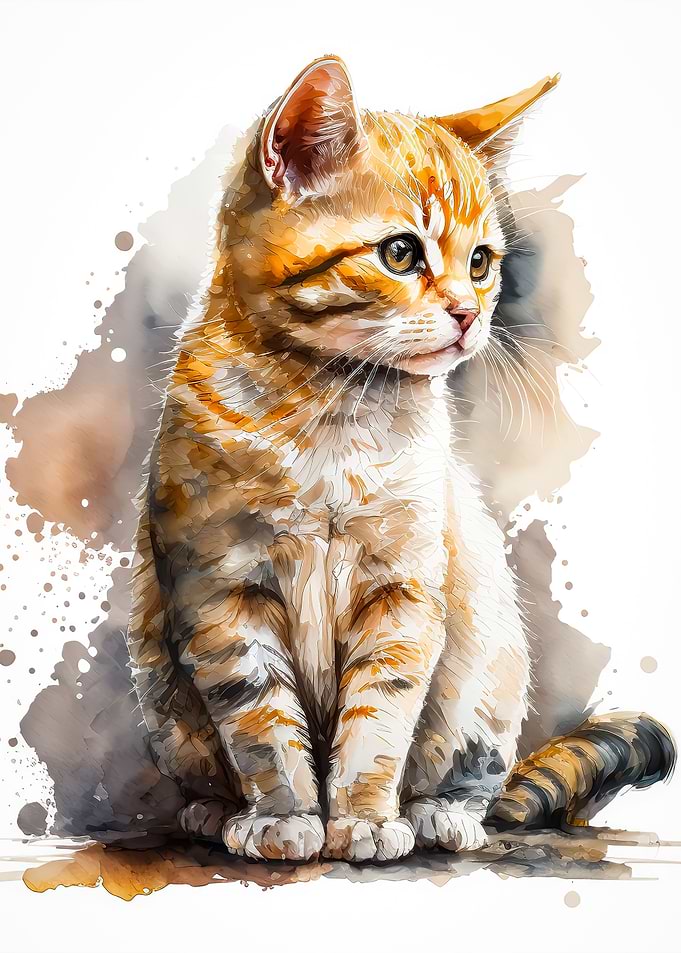 Cat watercolor