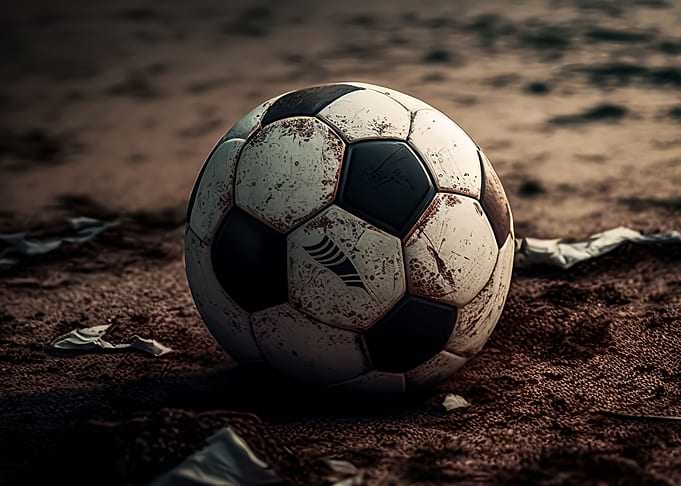 Soccer ball in grass