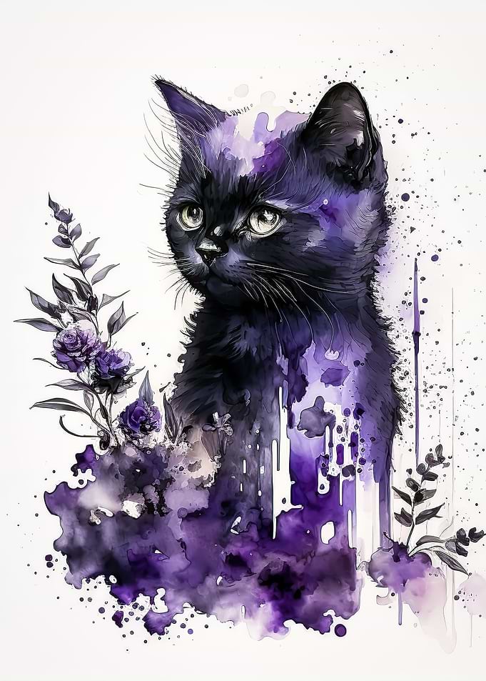 Cat watercolor