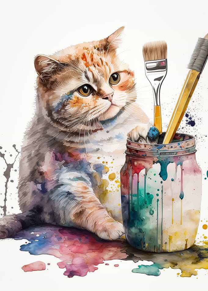 Cat watercolor