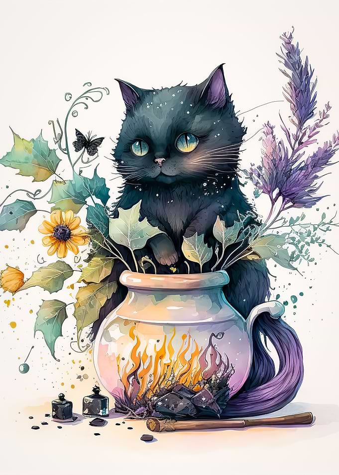 Cat watercolor