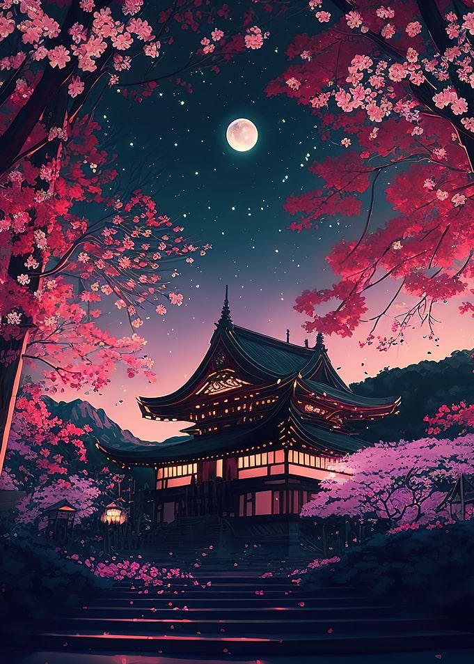 cherry blossom japan art