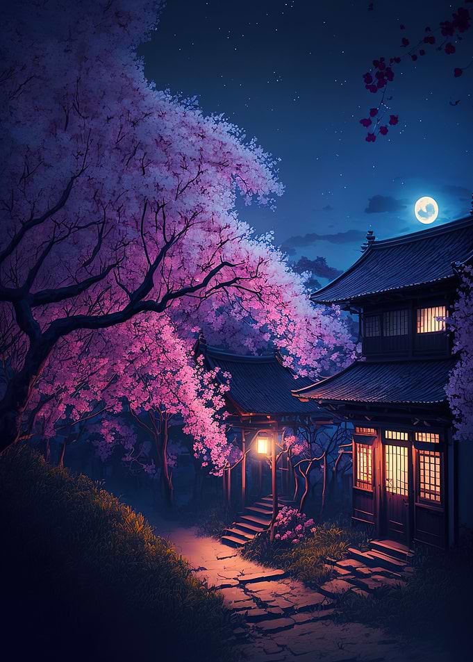 cherry blossom japan art