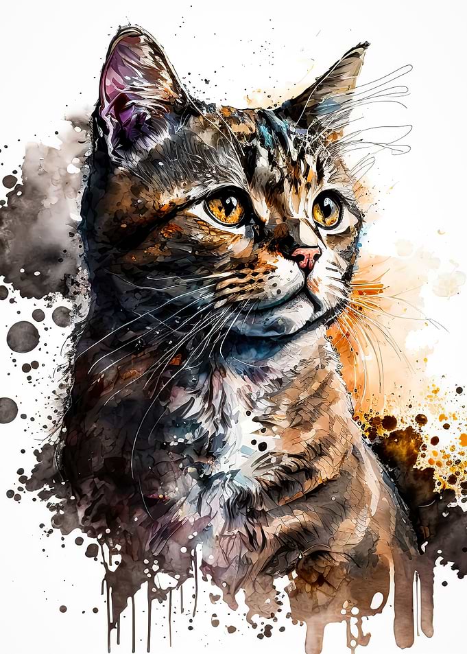 Cat watercolor