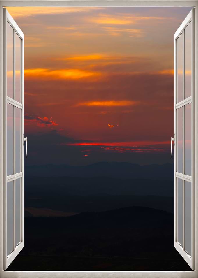 Window view mountain