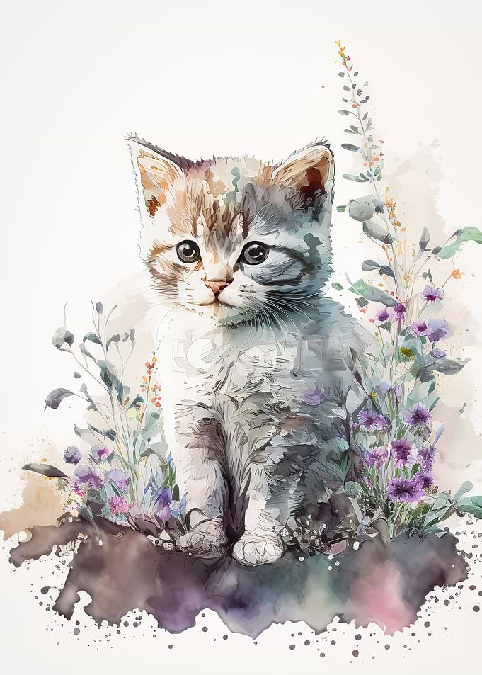 Cat watercolor