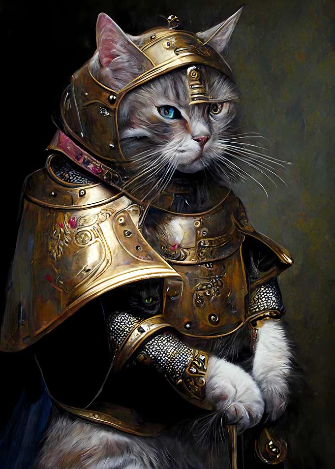 Medieval Knight Cat