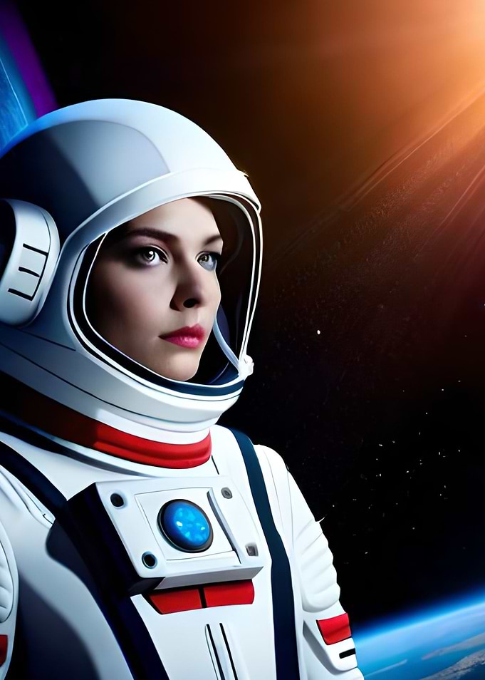 A Girl In Space Suit