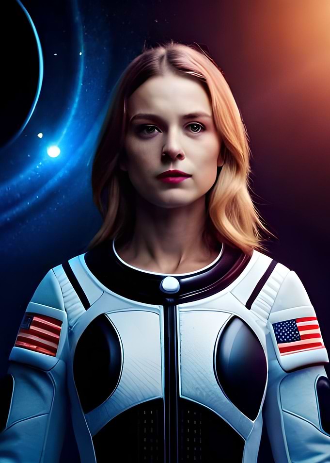 Beautiful Girl Space Suit