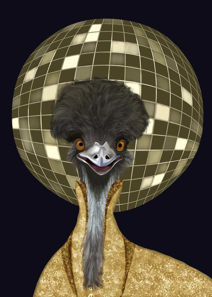 Funny Disco Emu