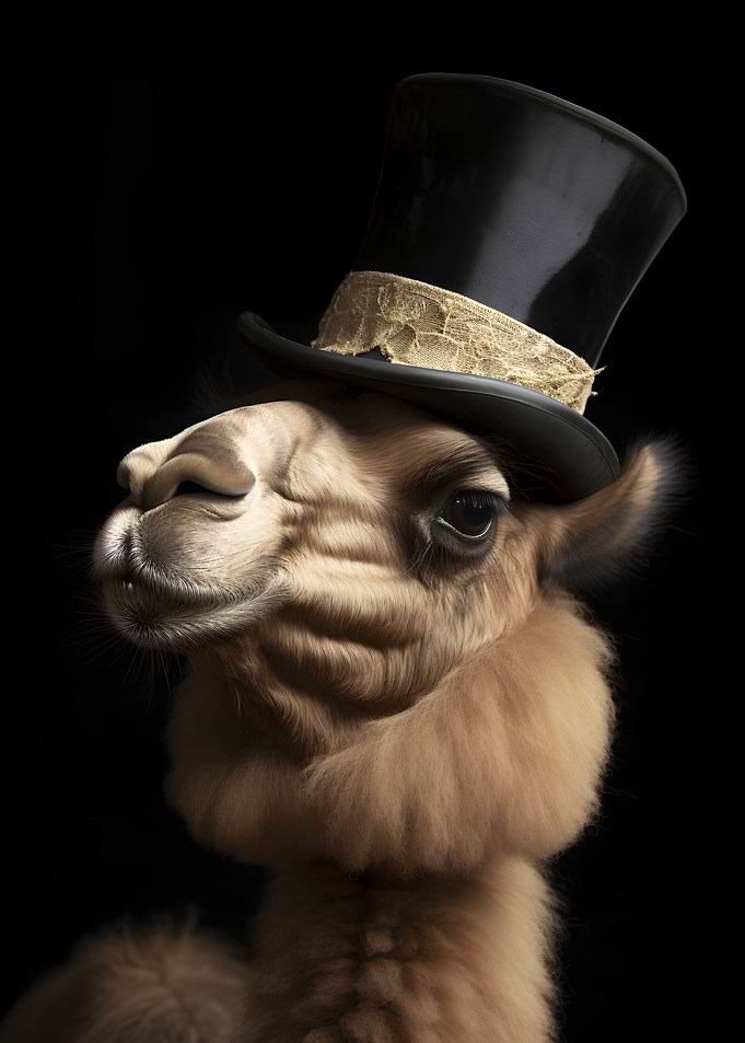 Camel with top Hat