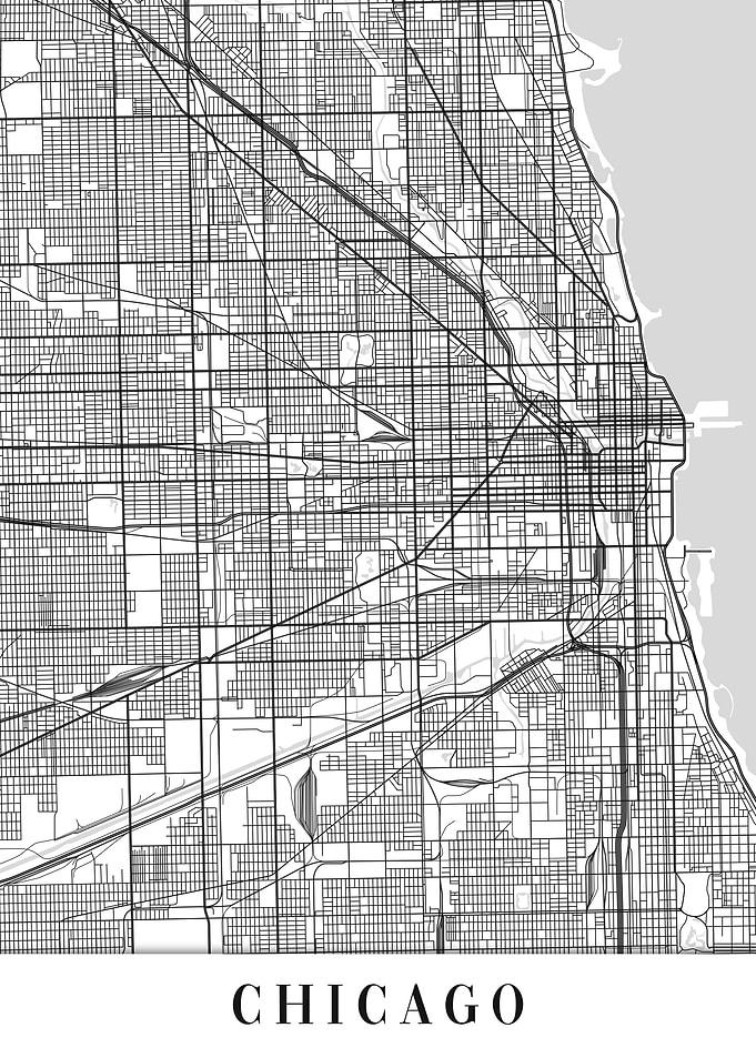 Chicago White Map