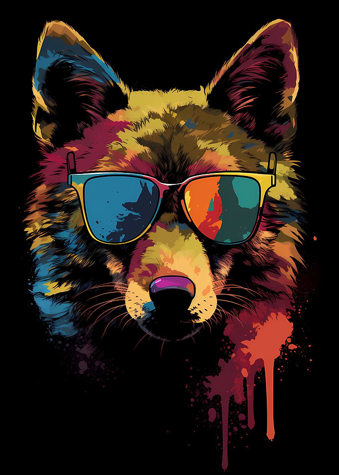 Wolf With Sunglasses