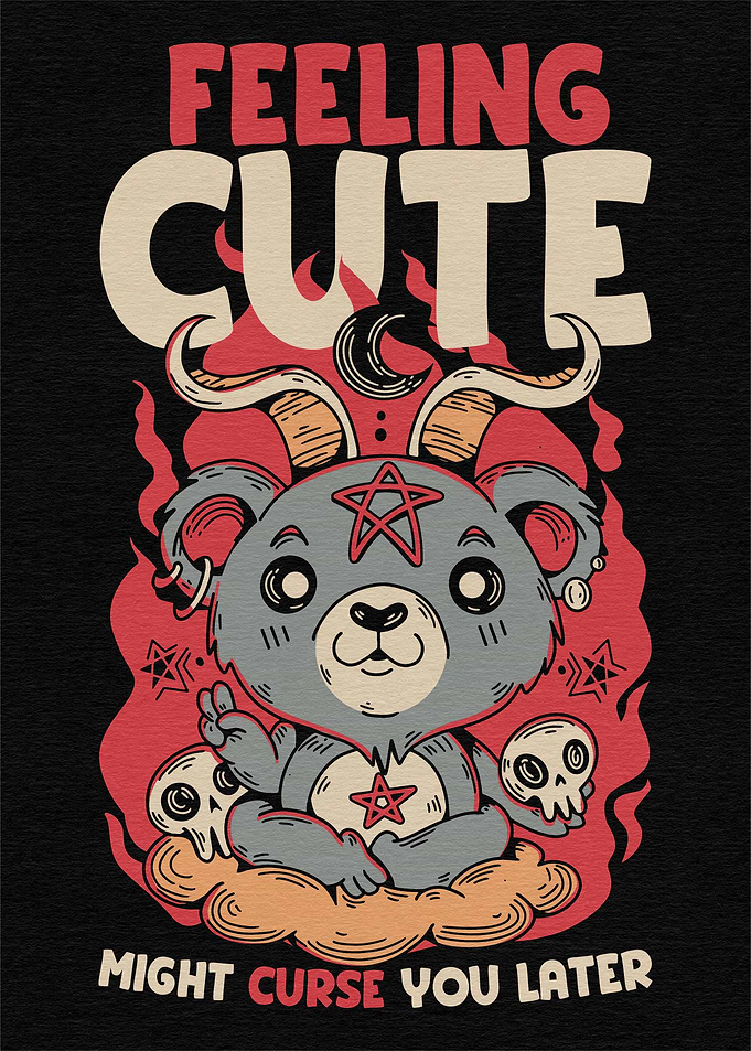 Funny Cute Bear Baphomet