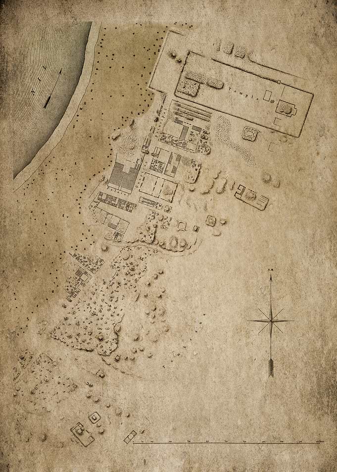 Egypt Map of the ruins