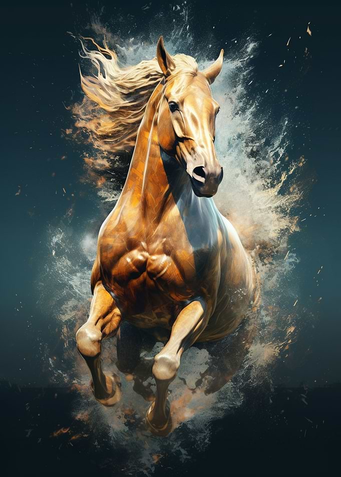 Brown Wild Cute Race Horse