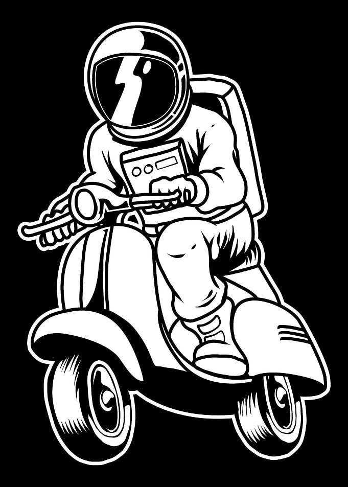 Scooter Bike Astronaut