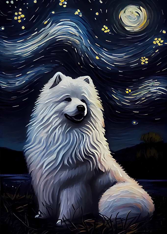 Samoyed Painting