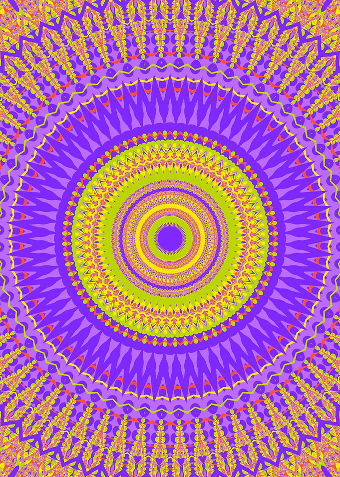 Trippy Groovy Bold Mandala
